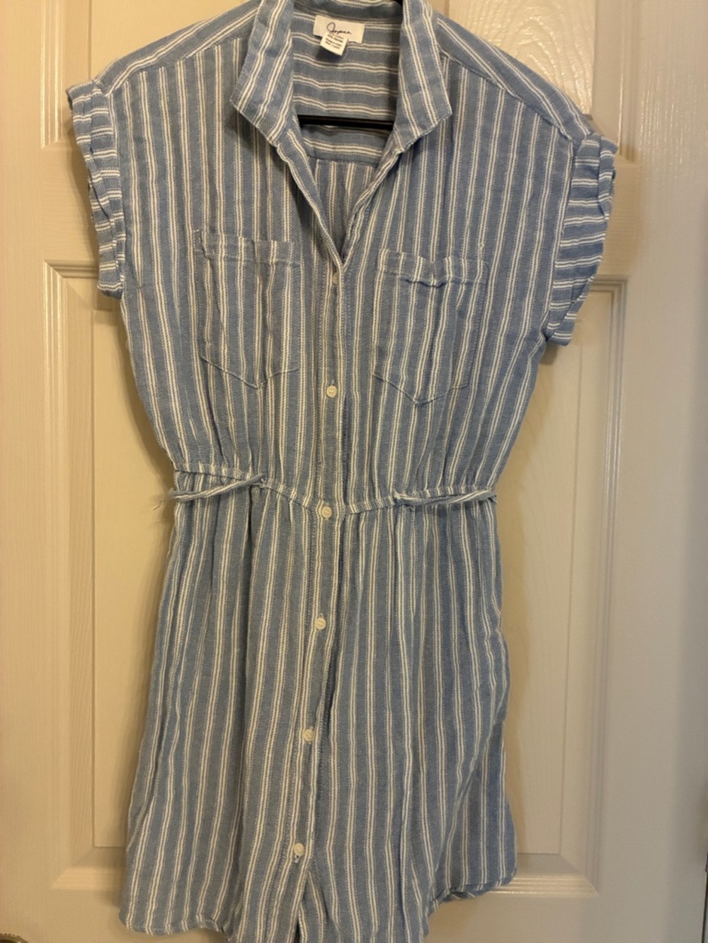 Japna Light Blue and White Striped Shirt